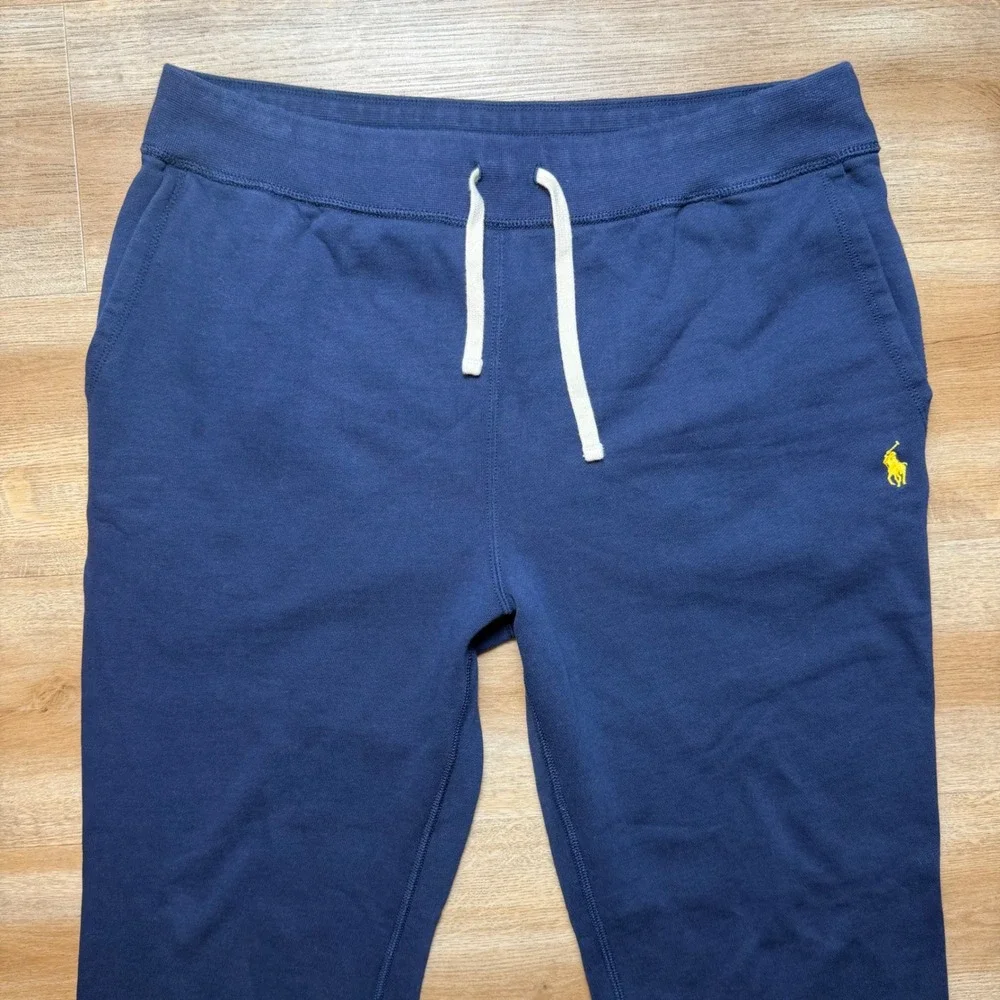 Polo Ralph Lauren Sweatpants Mens XL Navy Blue Pony Drawstring Hem Joggers